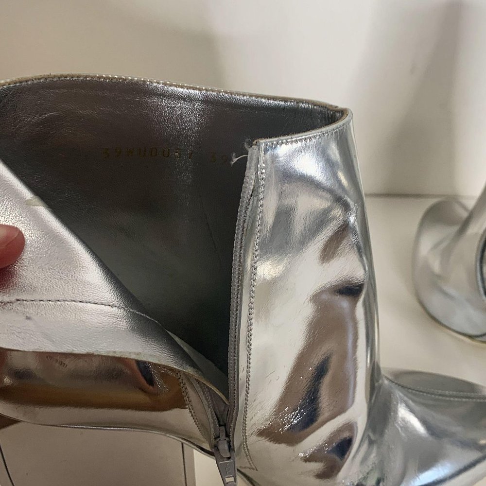Maison Margiela Silver Italy Mirror Ankle Booties - Picture 16 of 16